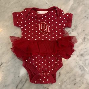 OU ruffle newborn onesie